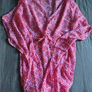Pink Patterned Women's Top